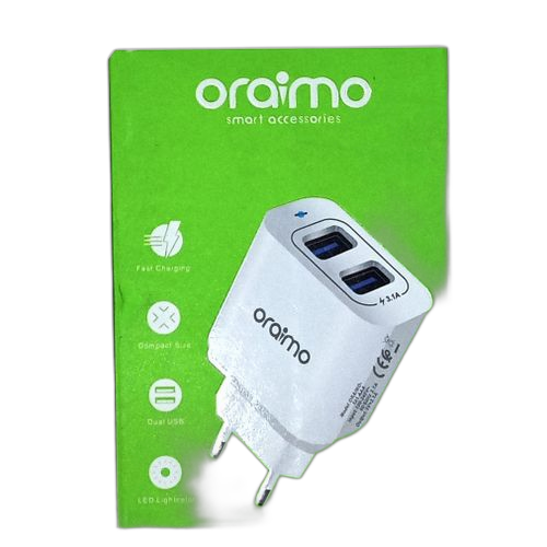 Oraimo chargeur filaire type b oraimo avec 2 port usb