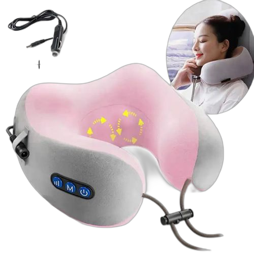 Oreiller de massage cervical électrique en forme de u
