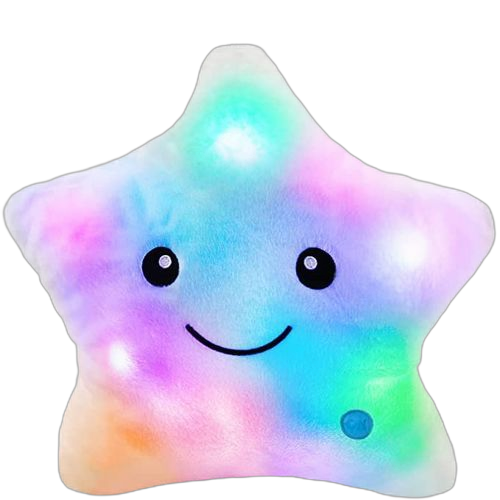 Oreiller en peluche en forme d'étoile scintillante led veilleuse – Image 7