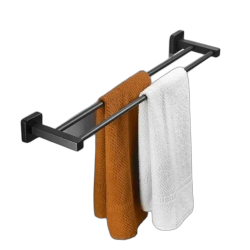 Original lot de 2 serviettes marron et blancen coton