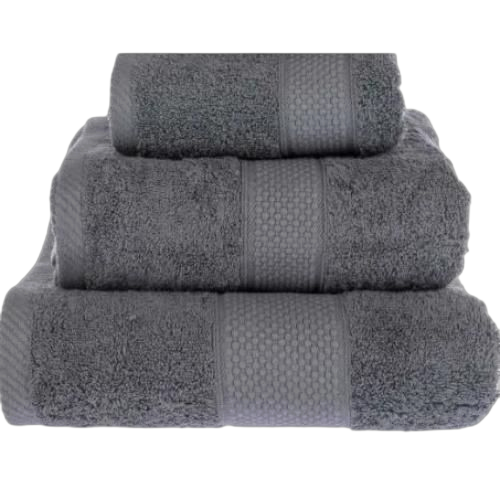 Original lot de 3 serviettes gris en coton qualité supérieuregris doux