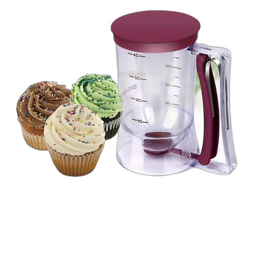Outil de tasse à mesurer d'entonnoir de séparation de pâte à cupcake portatif de 900ml