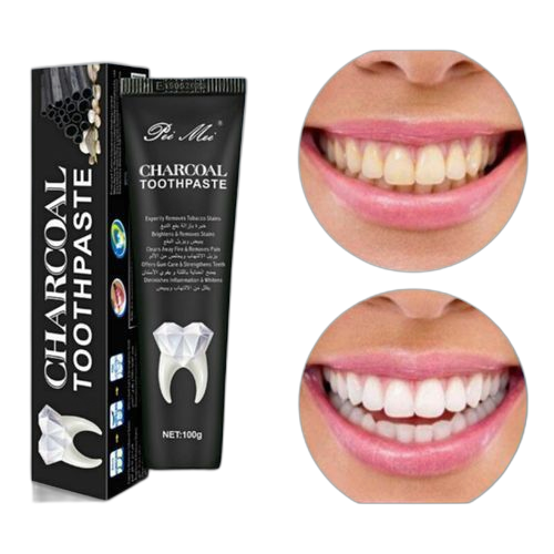 Pâte dentifrice charbondents extra blanchies 3d lanbena + brosse biodégradeable