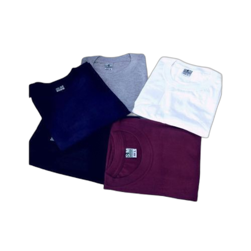 Pack 5 t shirts homme coton col rond manches courtes multicolore