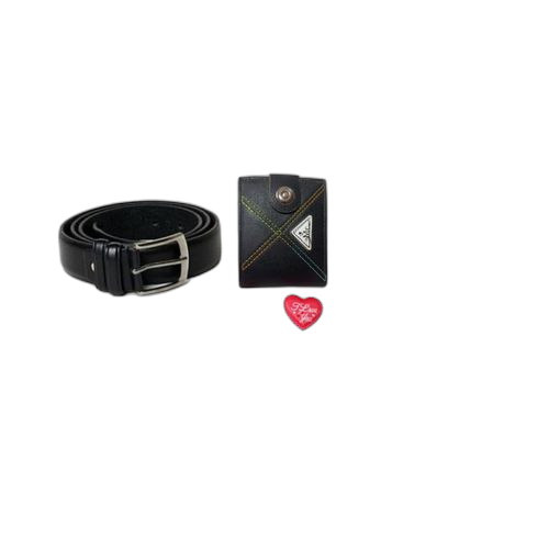 Pack ceinture + porte monnaie noir