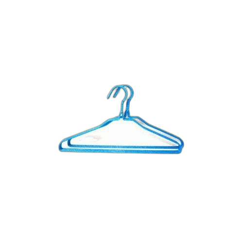 Pack de 10 cintres bleu en métal plastifié