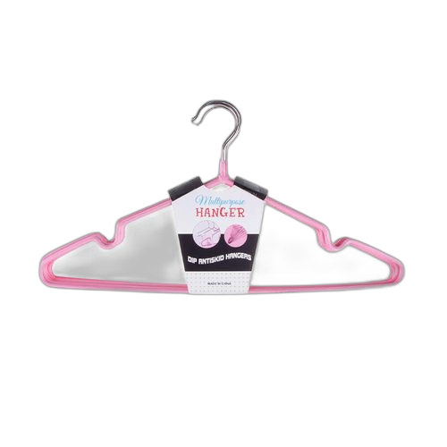 Pack de 10 cintres en inox gm rose 40x21cm