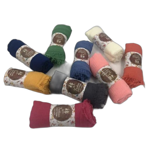 Pack de 12 voiles habiba en coton multicouleur