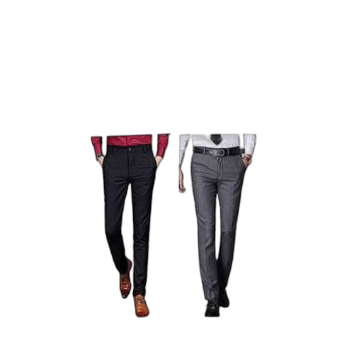 Pack de 2 pantalons homme super cent coupe droite gris et beige – Image 2