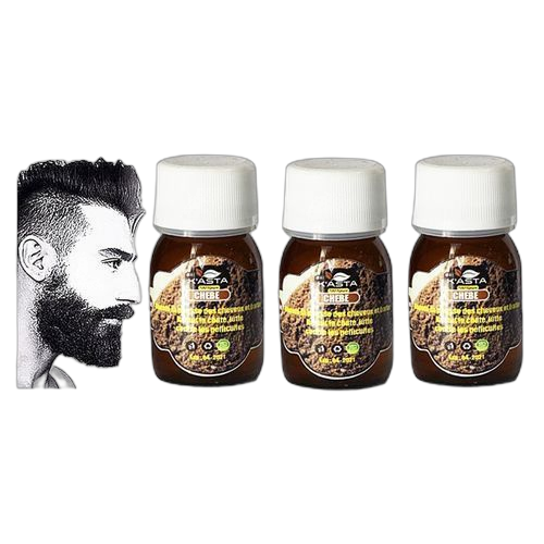 Pack de 3 huiles essentielles de chebe pousse barbe homme 30ml