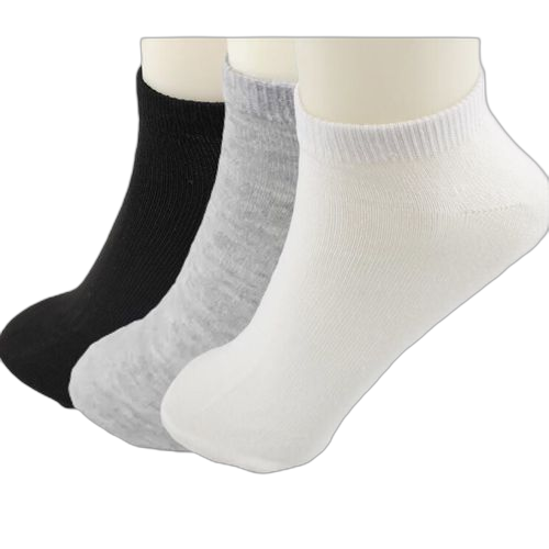 Pack de 3 paires de chaussettes court blanches en coton