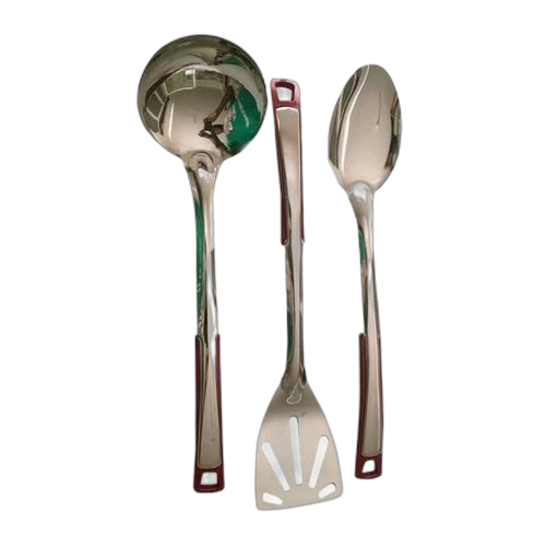 Pack de 3 ustensiles de cuisine cuillère écumoire, louche, et de cuisson