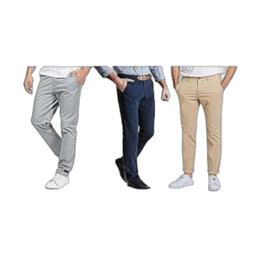 Pack de 3pantalons kakis bleu beige gris
