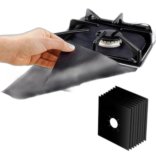 Pack de 4 feuilles réutilisable de protection pour plaque de gaz
