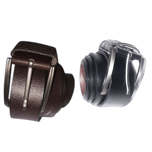 Pack en cuir 2x ceintures noir / marron