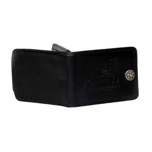 Pack portefeuille simili cuir noir + ceinture simili cuir noire – Image 2