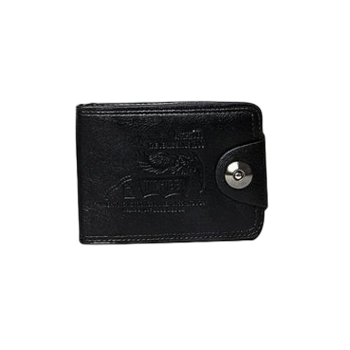 Pack portefeuille simili cuir noir + ceinture simili cuir noire