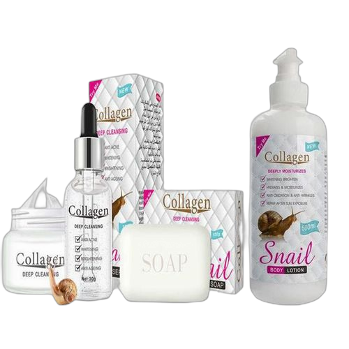 Packs snail collagen4 (sérum, crème, savon, lotion)