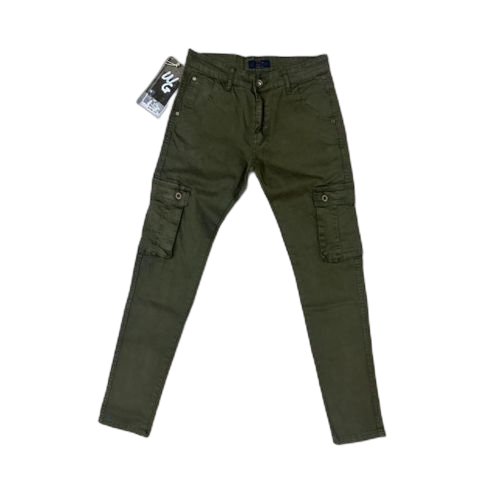 Pantalon cargo couleur vert pour homme