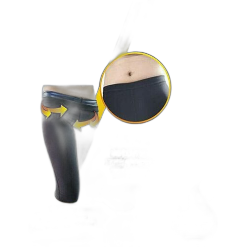 Pantalon de sudation sauna pour homme, legging capri brûleur de graisse, short en polymère pour modelage du corps, pantalon de yoga athlétique, amincissant le ventre – Image 4