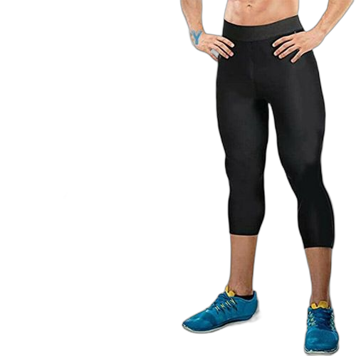 Pantalon de sudation sauna pour homme, legging capri brûleur de graisse, short en polymère pour modelage du corps, pantalon de yoga athlétique, amincissant le ventre – Image 8