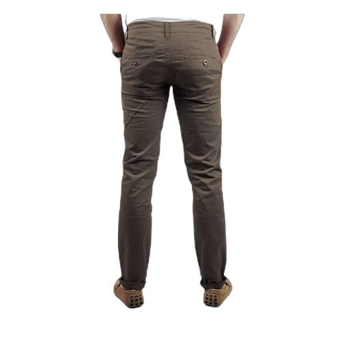 Pantalon kaki marron style fit