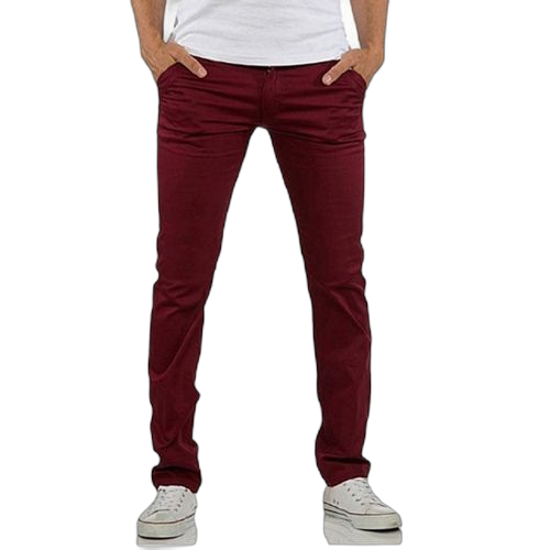 Pantalon kaki rouge bordeaux