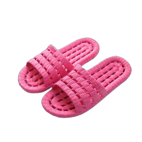Pantoufles unisexe fond mou creux antidérapant rose
