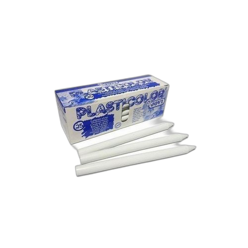 Paquet de 25 crayons blanc en cire
