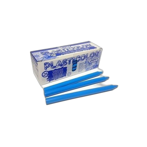 Paquet de 25 crayons bleu clair en cire