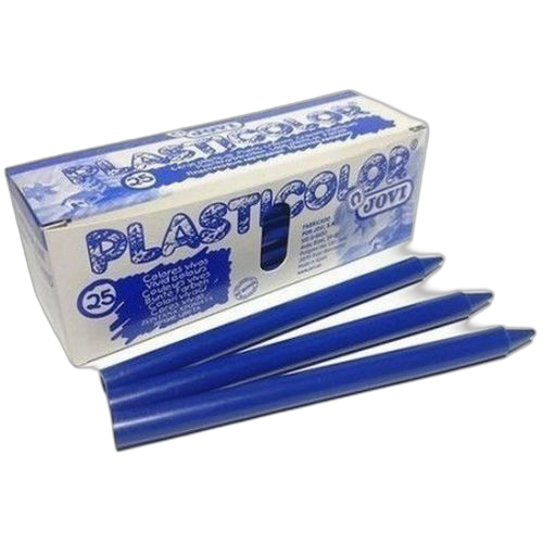 Paquet de 25 crayons bleu foncé en cire