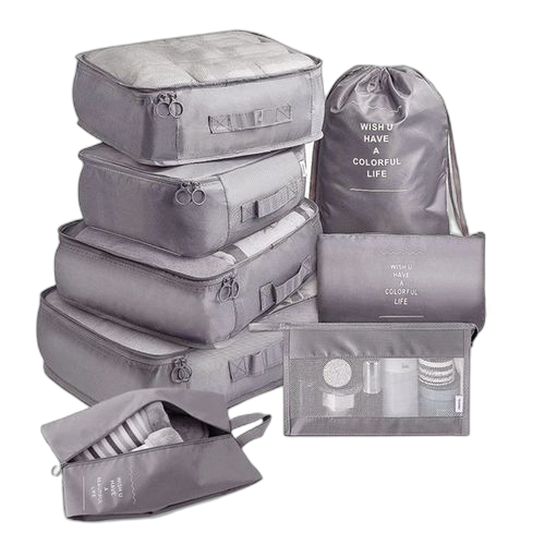 Paquet de rangement 8 en 1 de travel totesgris