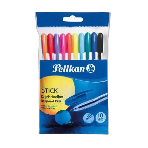 Pelikan paquet de 10 stylos à bille k86 – écriture douce et variée