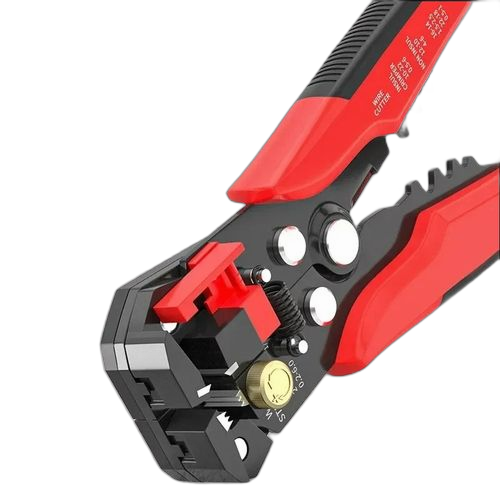 Pince à dénuder rapide multifonctionnelle 3 en 1 pour électricien rouge