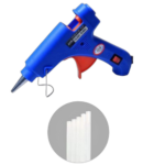 Pistolet à colle thermofusible 20w avec bâtons de colle de cire de joint avec bâton de colle 50pcs