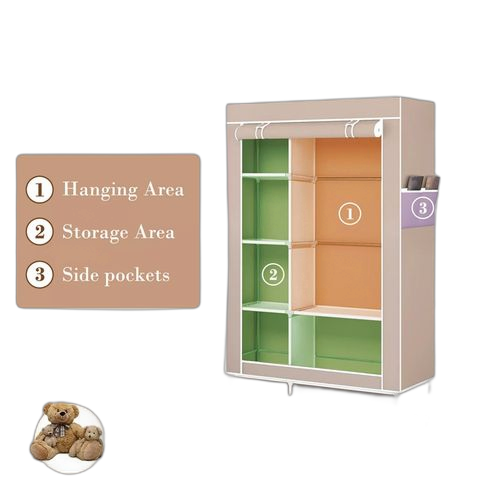 Placard simple de garde robe en tissu ours – Image 2