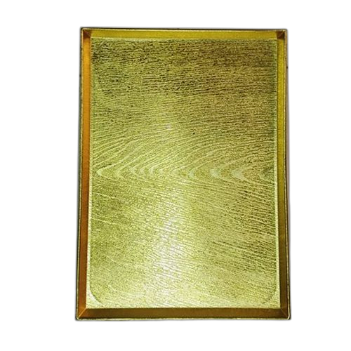 Plat de service en plastique doré 14758
