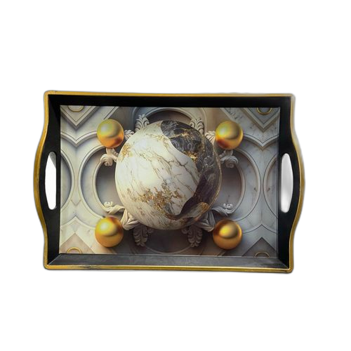 Plateau de service rectangulaire de haute qualité turque 42x 32