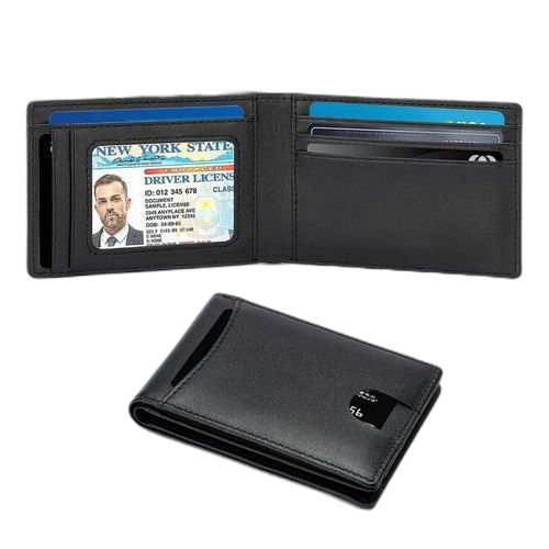 Portefeuille r f i d minimaliste pour homme noir