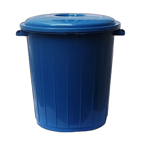 Poubelle de maison plastique 25 litres bleu