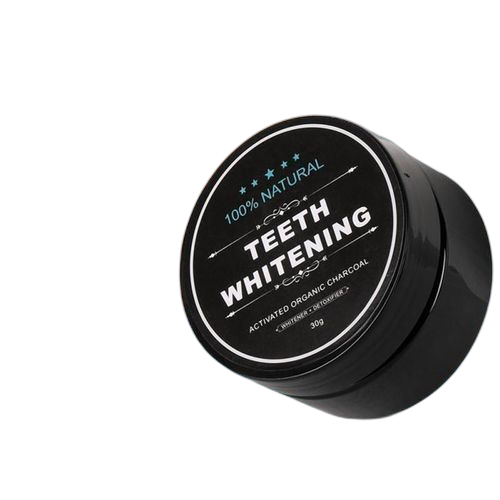 Poudre charbon et huile de cocoblanchissante les dents