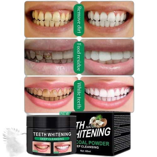 Poudre de charbon de blanchiment et élimine les taches de dents60ml
