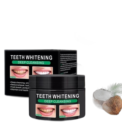 Poudre de charbon de coco de blanchiment des dents 60ml