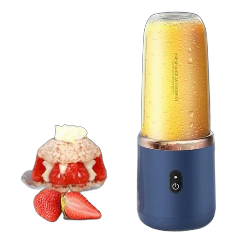 Presse agrumes portable 6 lames ice crushcup bleu