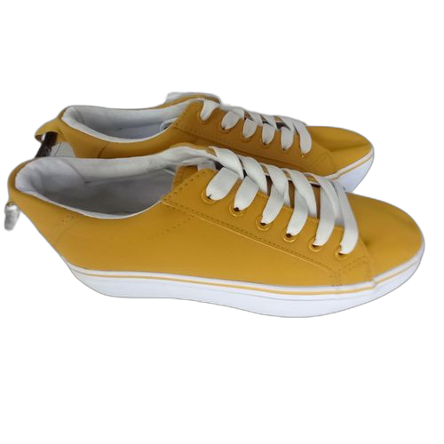 Primark baskets jaune blanc haute qualité london fashion