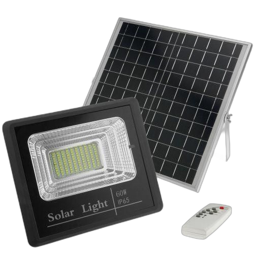 Projecteur solaire + panneau et télécommande éclairage super