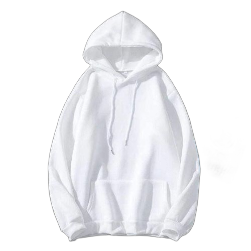 Pull avec capuche unisexe blanc