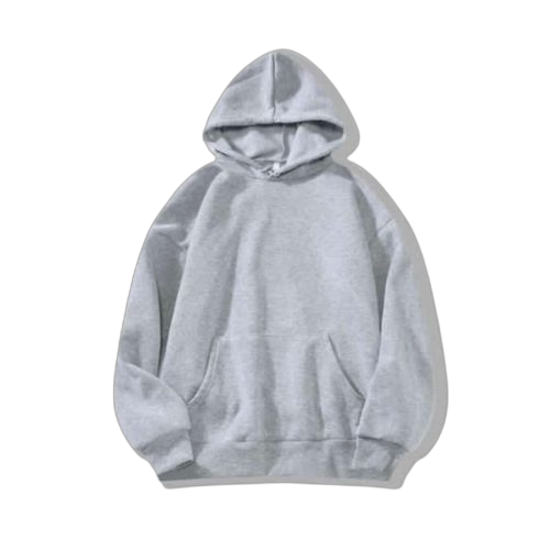 Pull avec capuche unisexe gris