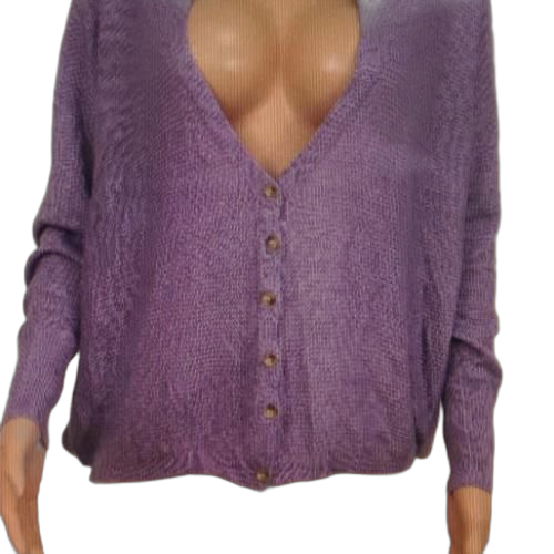 Pull crope tope pour femme coton mauve