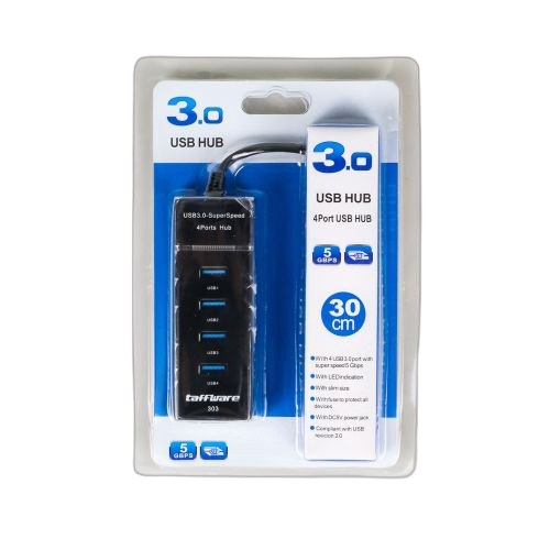 Répartiteur usb 3.0/2.0, 4 ports, adaptateur d'alimentation hub, transmission à grande vitesse
